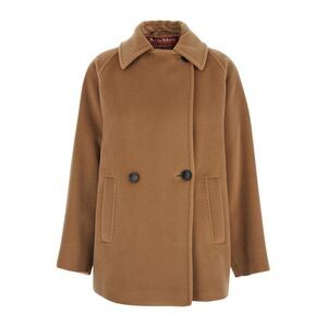 Maxmara Studio Women 'Ariano' Beige Coat With Classic Collar In Wool Woman